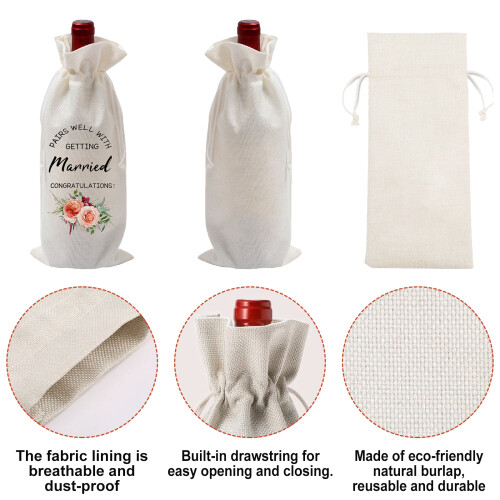5PCS Wine Bottle Protector Shockproof Reusable Wine Bag Bottle 1