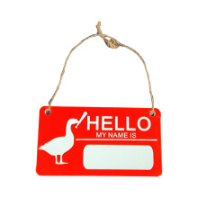 Plastomer Security Sign with Humorous Gooses Warning Guard-Red