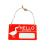 Plastomer Security Sign with Humorous Gooses Warning Guard-Red 1