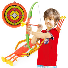 Archery Set For Kids, Bow And Arrow Shooting Game, Suction Cup Targets, Outdoor Playset For Boys And Girls