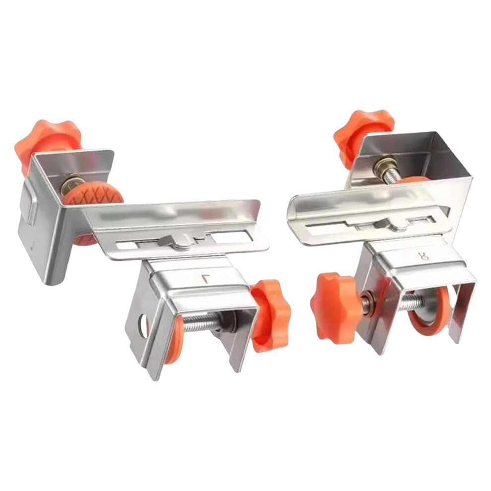 Stainless Steel Drawer Front Clip 2-Pack Sturdy Side-Mount Cabinet Installation Clamps 9084446729818