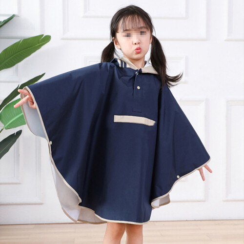 Crianças Capa De Chuva Poncho Impermeável Com Capuz S 1