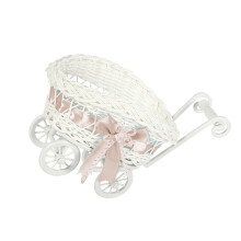 Rattan Style Candy Display Trolley For-Yamamoto cart pink