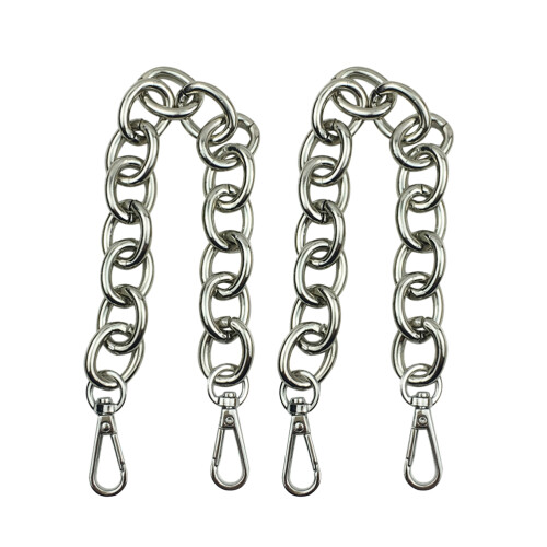 2 Unidades 30 Cm Corrente Ferro Para Alça Bolsa Prata