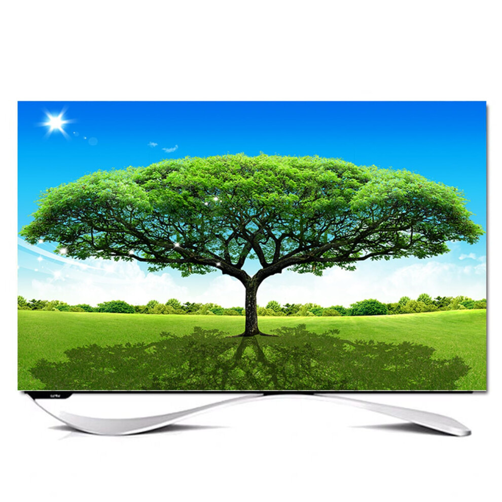 3D Landscape Pattern Tv Dust Cover Elastic Screen Protector 32-80 Inch Televisions And Pc Displays Leaves 65 Inch Green 9067246463601