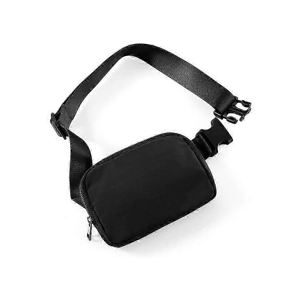 Mini Unisex Fanny Pack Black, Adjustable Strap Travel Workout Running