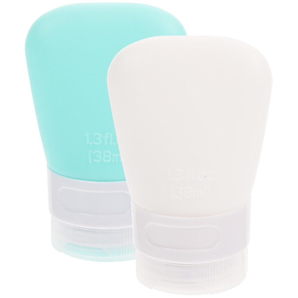 Silicone Cosmetic Bottles Set of 2, Travel Skincare Toiletry Containers