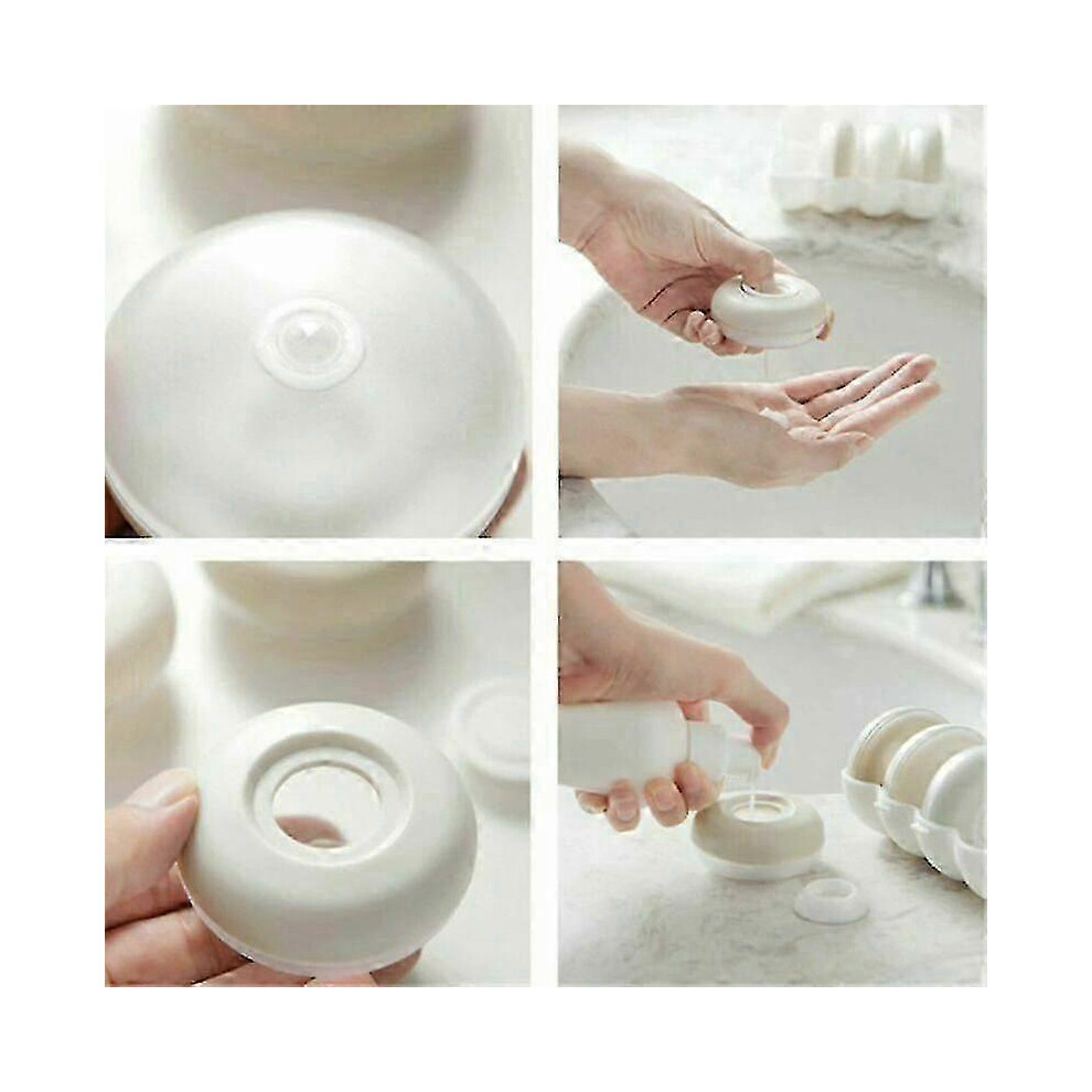 Mini Refillable Silicone Bottles Set of 4, Leakproof Travel Soap Containers