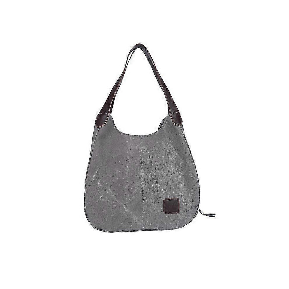 Women's Multi Pocket Cotton Canvas Handbag, Shoulder Tote Purse