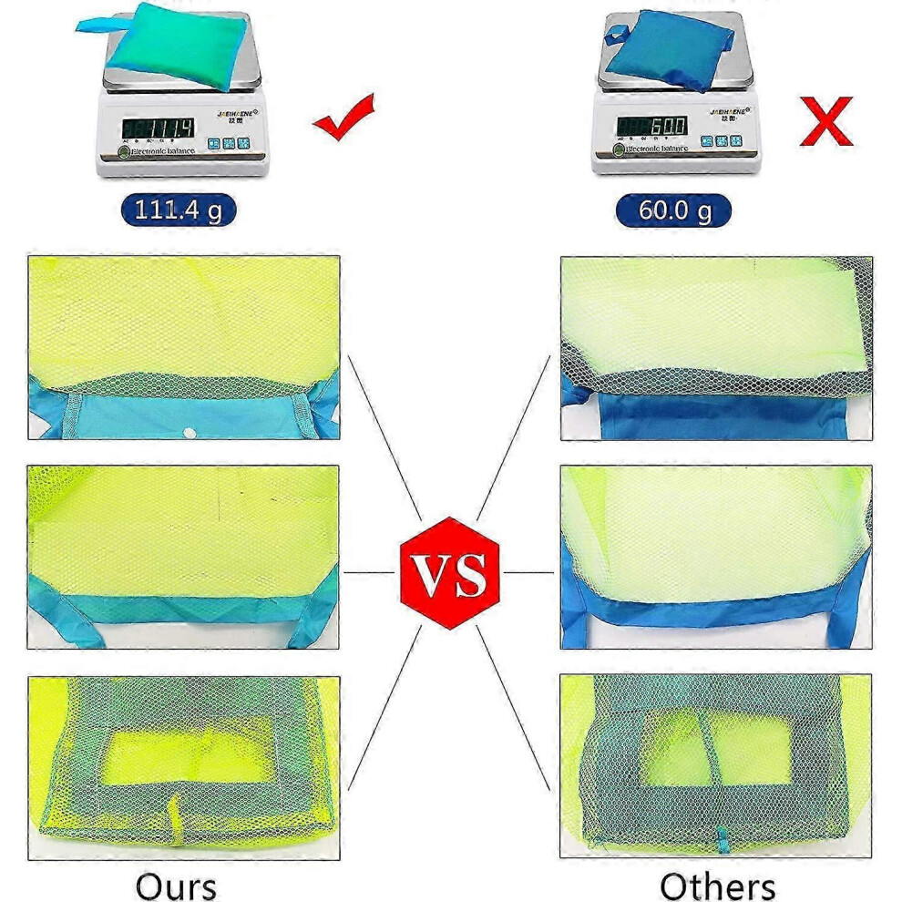 Large Mesh Beach Bag with Zipper, Oversized Pool Tote Storage