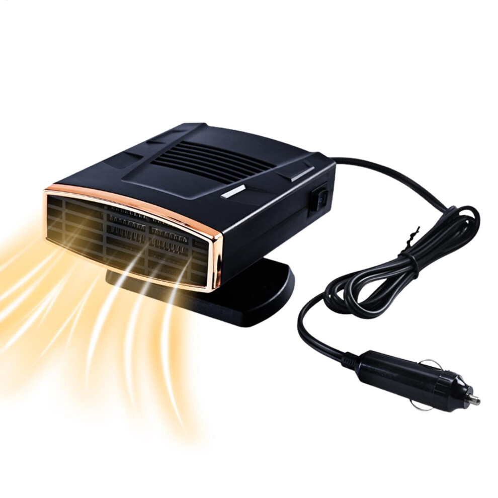 Car Space Heater 12V Vehicle Defroster Fan For Windshield Demister Fast Heating Safe Car Heater For Vehicles Gold 9354506647735
