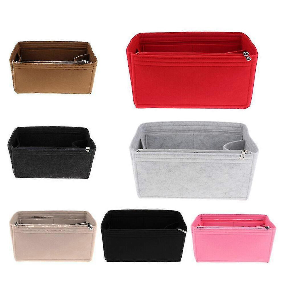 Felt Handbag Travel Organizer, Cosmetic Tote Bag, Makeup Storage Pouch