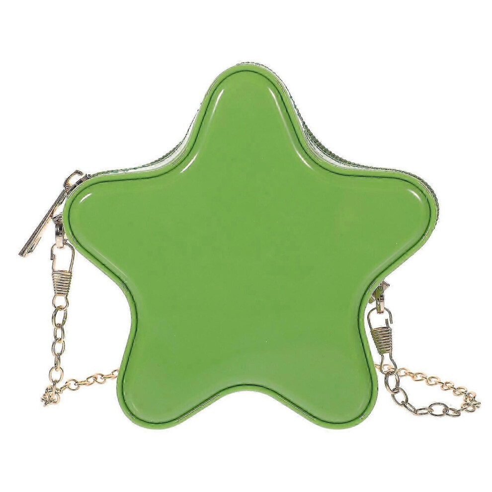 Star Handbag Shoulder Bag Messenger Bag, Chain Crossbody Purse Green