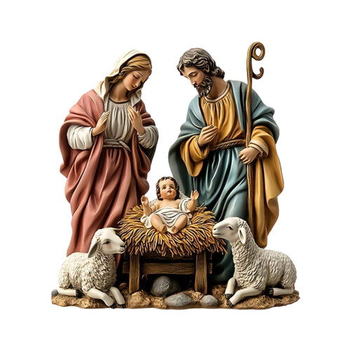 Shatterproof 2D Acrylic Nativity Scene Miniature Figurine