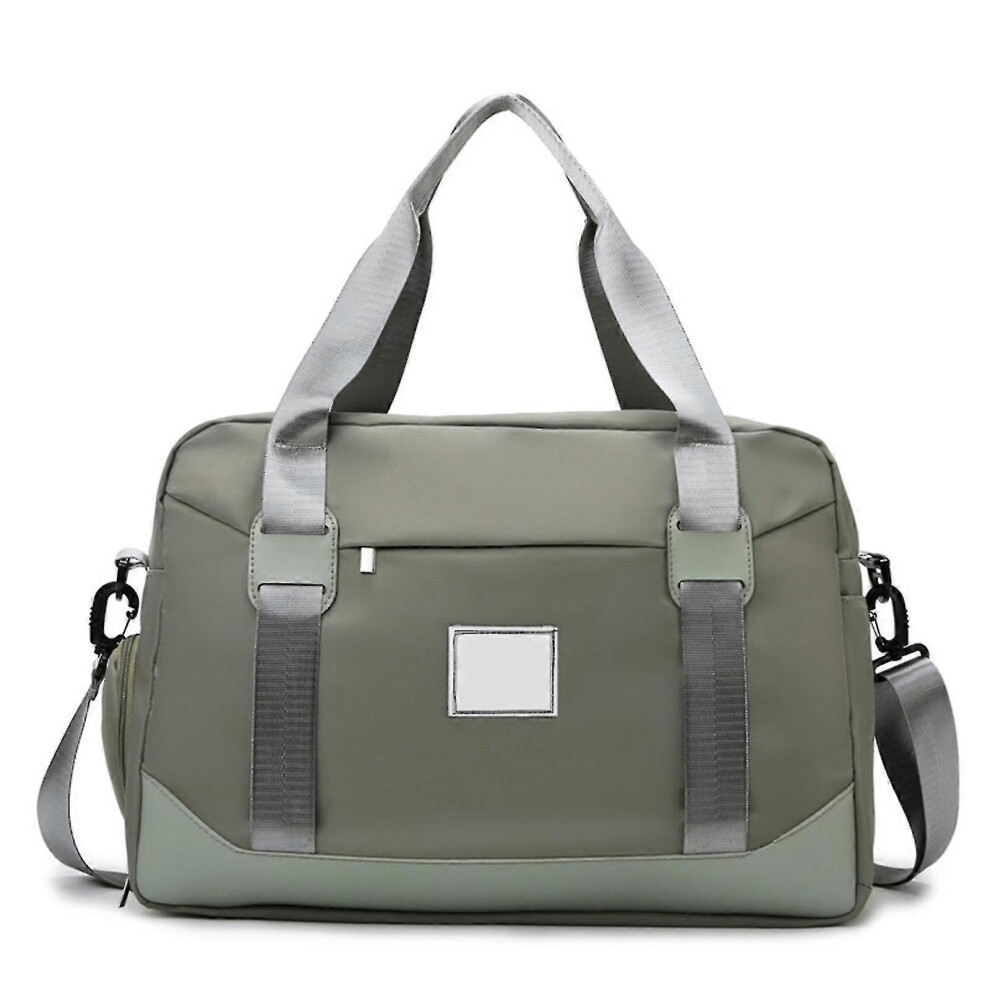 Travel Bag Green, Women's Weekend Bag, Large Handbag with Shoe Compartment