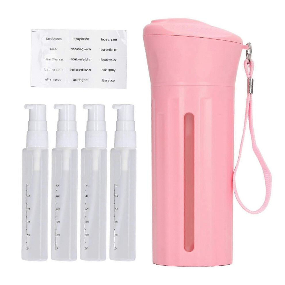 4-in-1 Travel Bottles Portable, Leakproof Toiletry Containers, Shower Gel Lotion Set