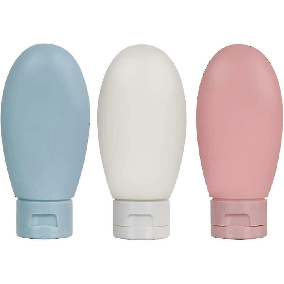 Refillable Travel Bottles Set of 3, 60ml Leakproof Containers, Toiletry Storage