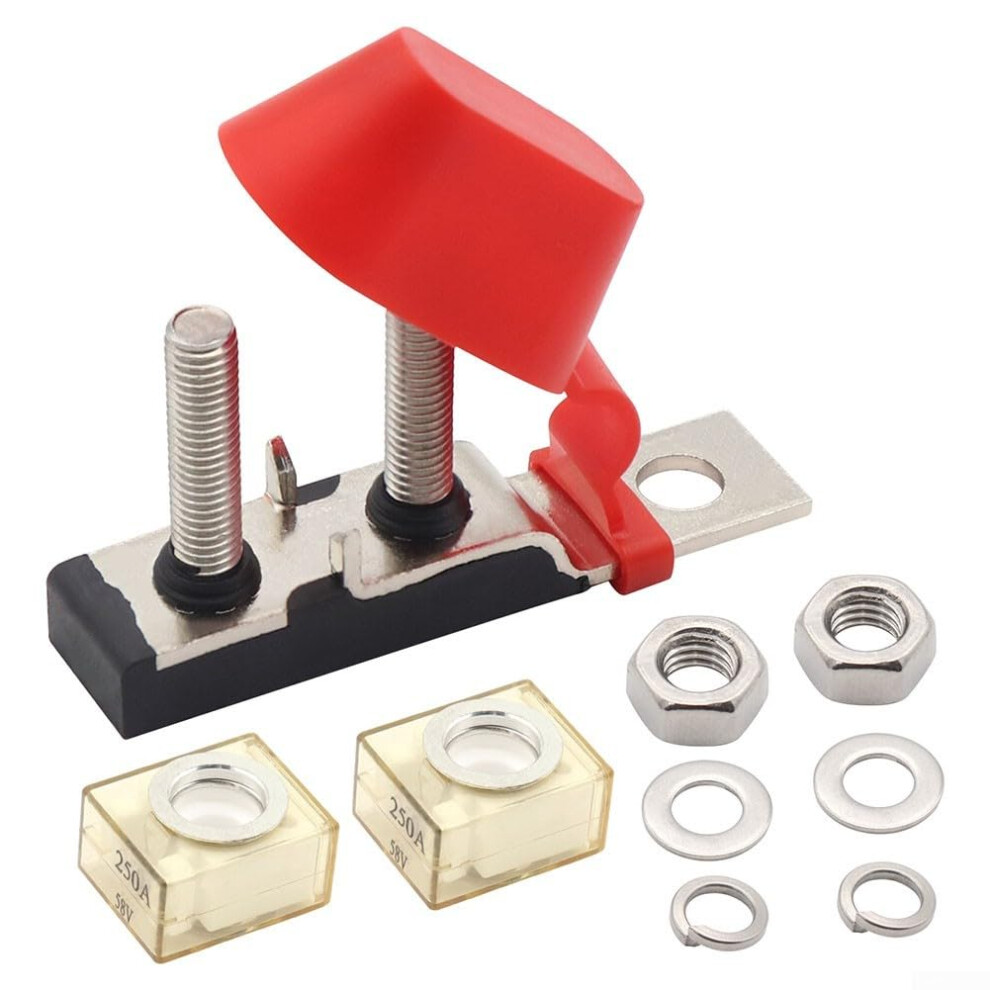 M8 Terminal Block Distribution Fuse Holder Kit 58V Ip66 Waterproof Battery Terminal 30A-300A Automotive Marine Rv 250A 9067246464257