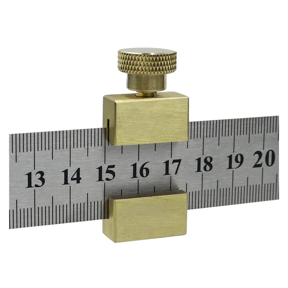 Gauge Block Set Steel Ruler Positioning Block For Woodworking And Carpentry Ruler Locator Angle Scriber Line Marking Gauge With Ruler 9105992866861