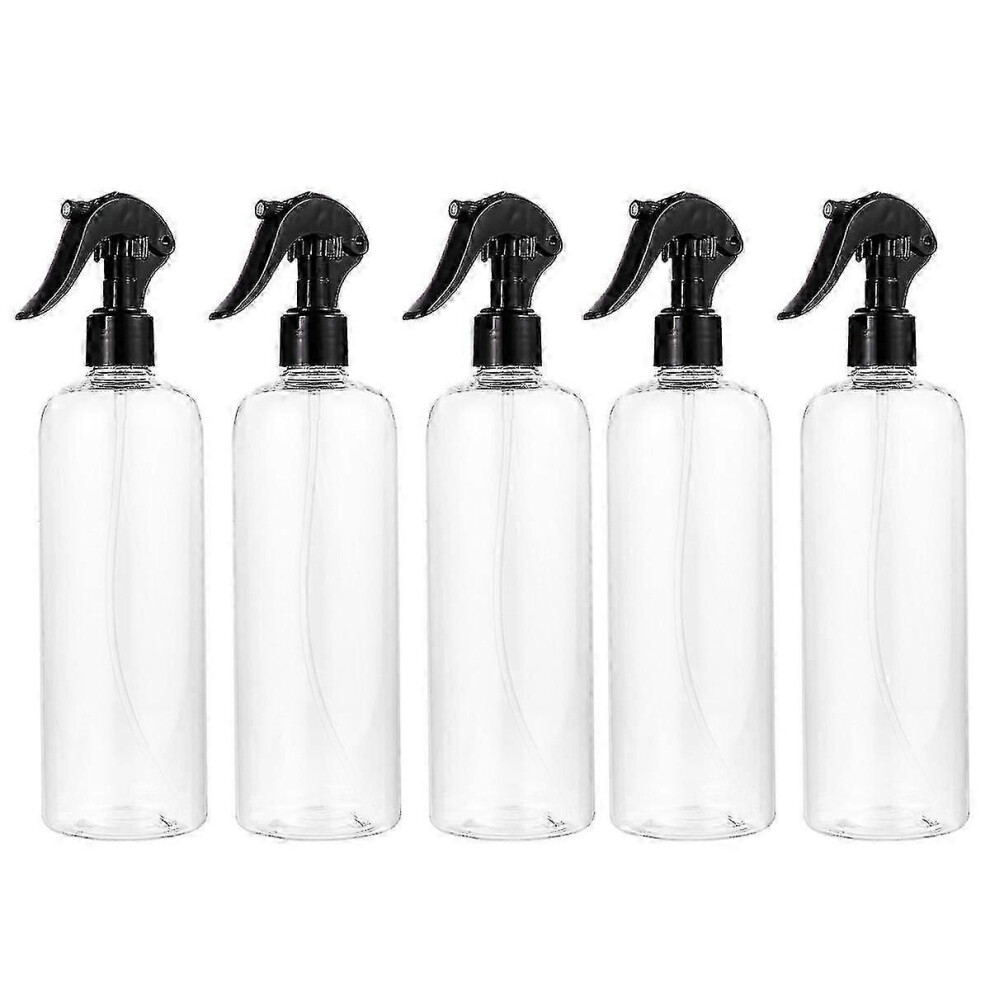 Refillable Spray Bottles Set of 5, 500ml Plastic Cosmetic Containers, Travel Toiletry Bottles