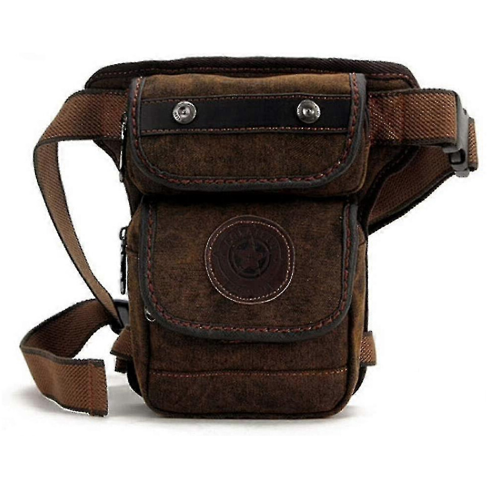 Men's Military Tactical Fanny Pack, Canvas Utility Waist Pack, Outdoor Sport Bag