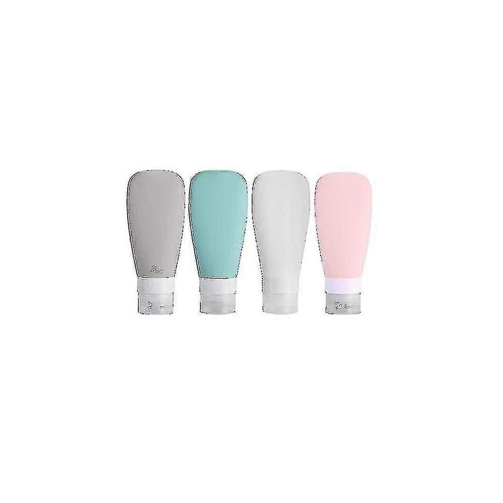 Leakproof Silicone Travel Bottles Set of 4, Squeezable Toiletry Containers, Cy-YUHAO