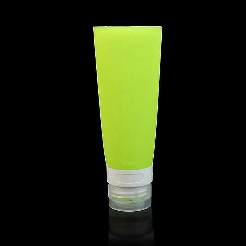Empty Silicone Travel Bottle 80Ml Portable Lotion Shampoo Cosmetic Container Yellow