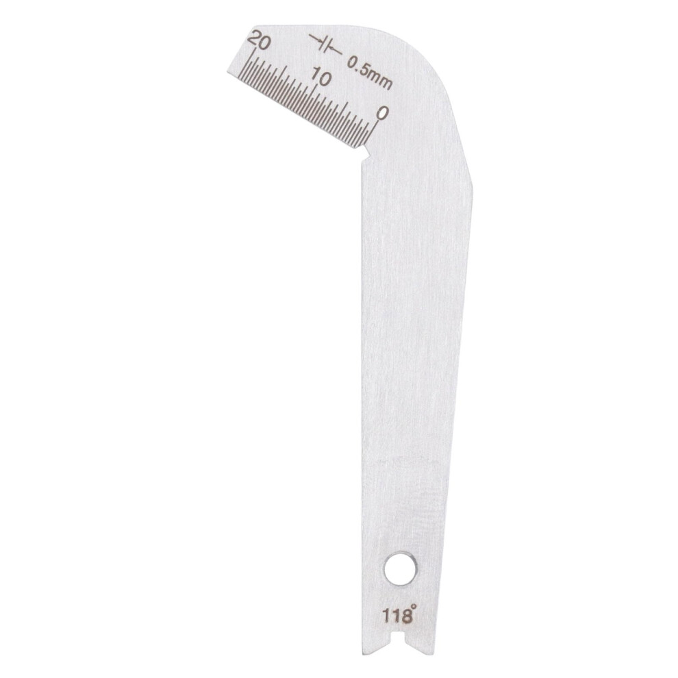 Front Blade Gauge Stainless Steel, 118 Degree Drill Bit Top Angle, Twist Drill Bit Edge Gauge 9067246464462