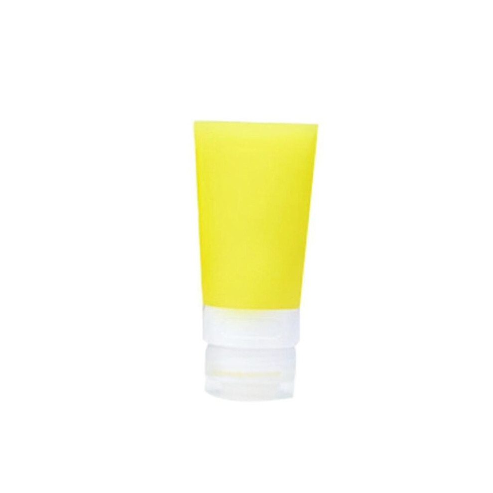 Empty Silicone Travel Bottle 38Ml Portable Lotion Shampoo Cosmetic Container Yellow