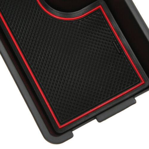 Raize 2019+ Center Console Organizer with Red Trim and Rubber Liner 2