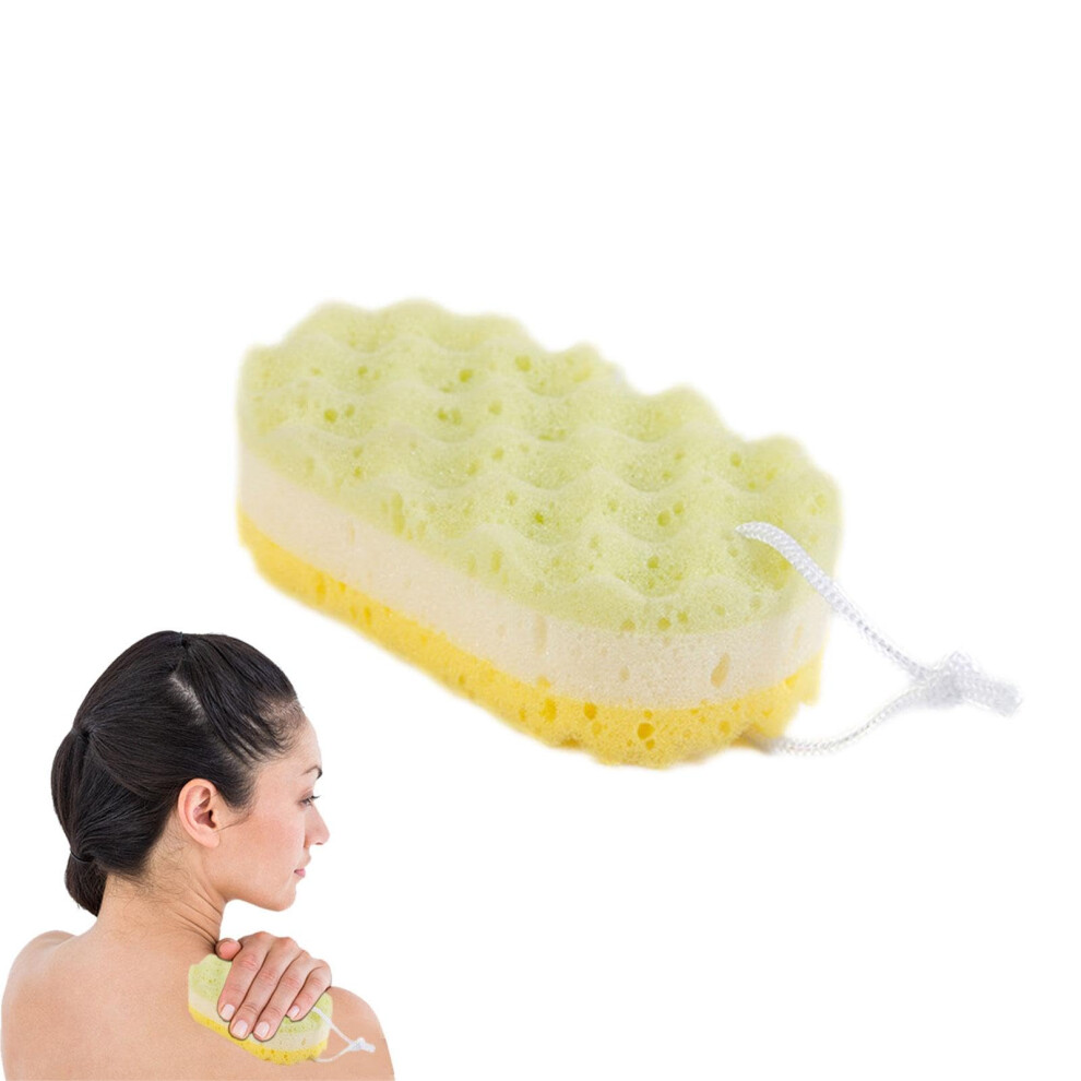 Toddler Foam Rub, Ergonomic Soft Three-Layer Foam Sponge, Gentle Sponge, Yellow, Ideal For Birthday Easter Christmas