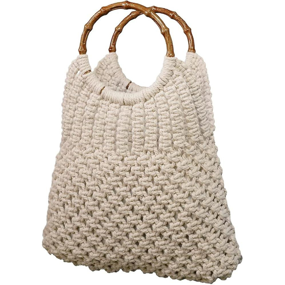 Kikidex (As Show, One Size) Ladies Wicker Coin Purse Handmade Straw Cotton Rope Bag
