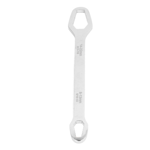 Llave de dos bocas de 8-22mm, 270mm, plateada