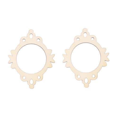 10 Pezzi Forma Cornice Per Foto In Legno Stile Con Intagli