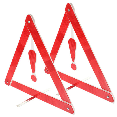 2 Pezzi Triangolo Segnalazione Kit Sicurezza Pieghevole