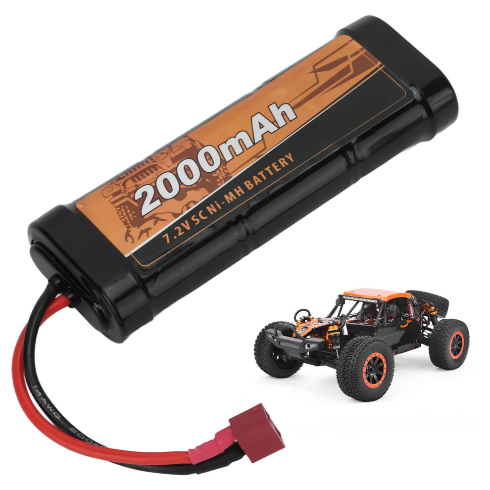 7.2V 2000Mah Ni Mh Battery For 1/10 Rc Car, T Female Plug 8051357383942