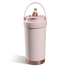 Ceramic Lined 500ml Straw Cup Stainless Steel-Sakura Powder