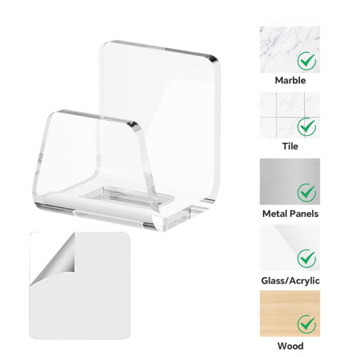 Set Of 2 Acrylic Sponge Holders for Kitchen Sink Easy 1
