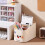 Multi Compartment Desktop Storage Box for Organizing-Black 6
