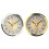 Miniature 89mm Quartzs Alarm Clock Face Insert Clock-Silver 2