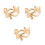 3 Unidades Pulseira Metal Punk Com Design De 8
