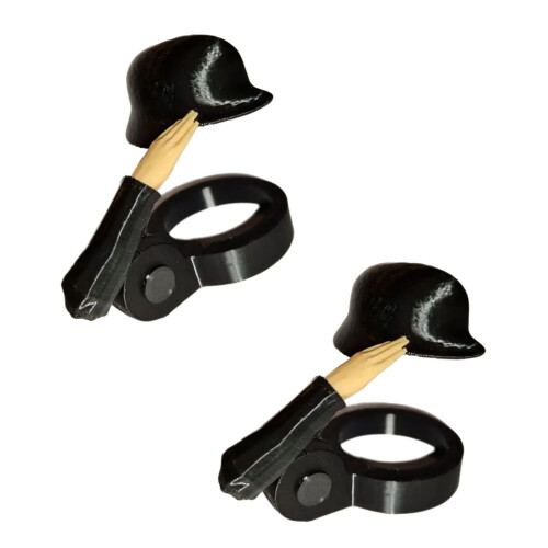 Bouchons de bouteilles de bière, casques, conceptions-2 noirs