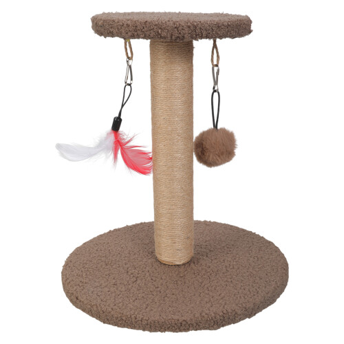 Poste à gratter en Sisal naturel pour petits-Marron circulaire