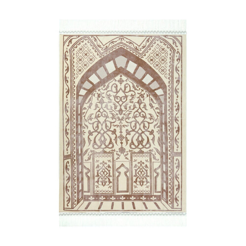 Tapis de prière doux antidérapants,-Pâte de haricots blanche