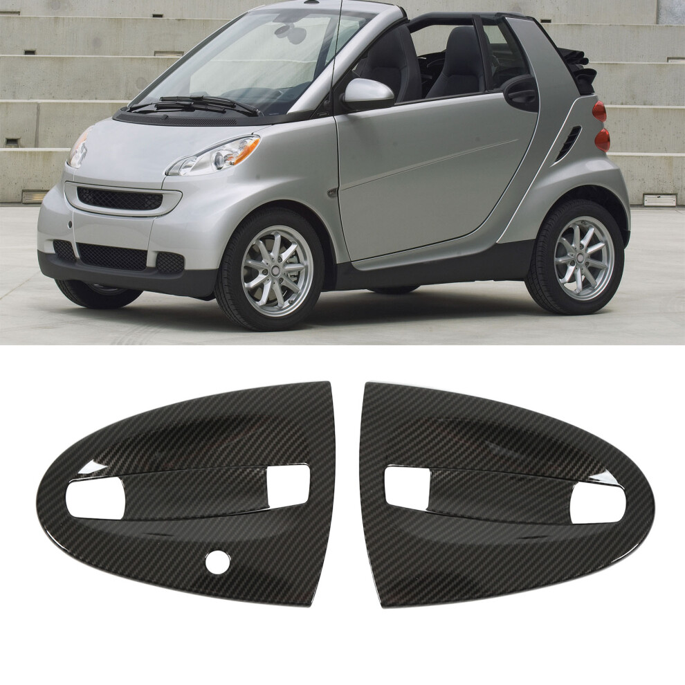 4Pcs Carbon Fiber Door Handle Bowl Cover Trim For Smart Fortwo W451 8491357387722