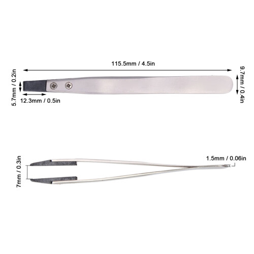 Carbon Fiber Plastic Tweezers 150mm Flat Tip Anti Static for Electronics Work 2