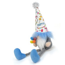 38cm Birthday Gnomes Plush Dolls Ornament with Balloon for