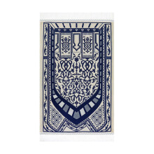 Washable Muslims Prayer Rugs Portable-Hidden blue and whit