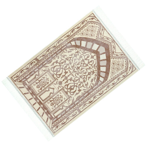 70x110cm Portable Carpet, Soft Thick Muslims-Bean paste white