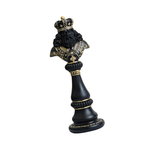 Large Chess Piece Ornament Chess Statue Decoration-Black king